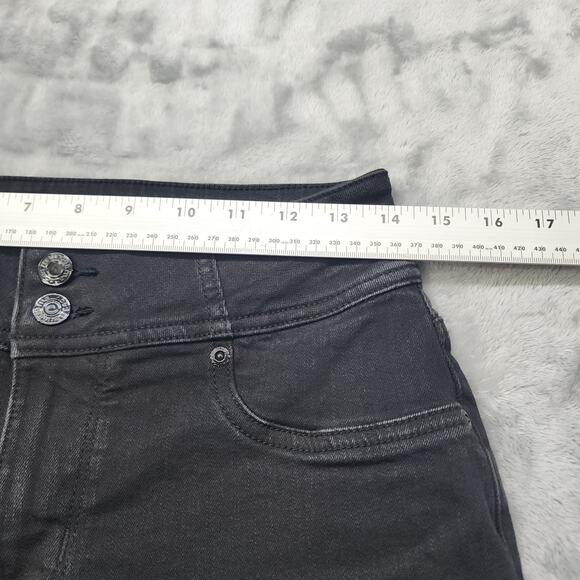 Maurices Jeans Womens M Black High Rise 3-Button Skinny Ankle Jegging Stretch - Picture 9 of 12